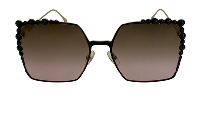 Fendi Cat Eye, 100&euro;, Accesorios, Negro/Oro, Tafetán - Acetato, Vista frontal